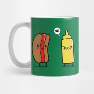 Cute Funny Kawaii Hotdog And Mustard Cartoon Gift For Foodies Mug